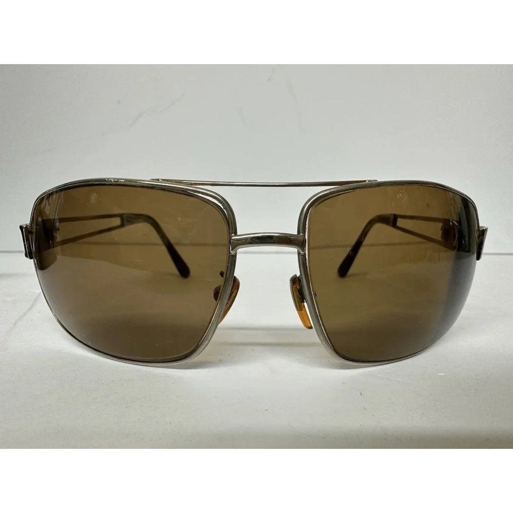Versace Sunglasses 030/450 Classic Vtg 90s Medusa Logo Open Temple Italy + Case